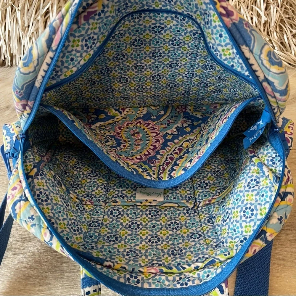 Vintage VERA BRADLEY Capri Blue 2007 Business Bag Tech Laptop Tote Shoulder Y2K